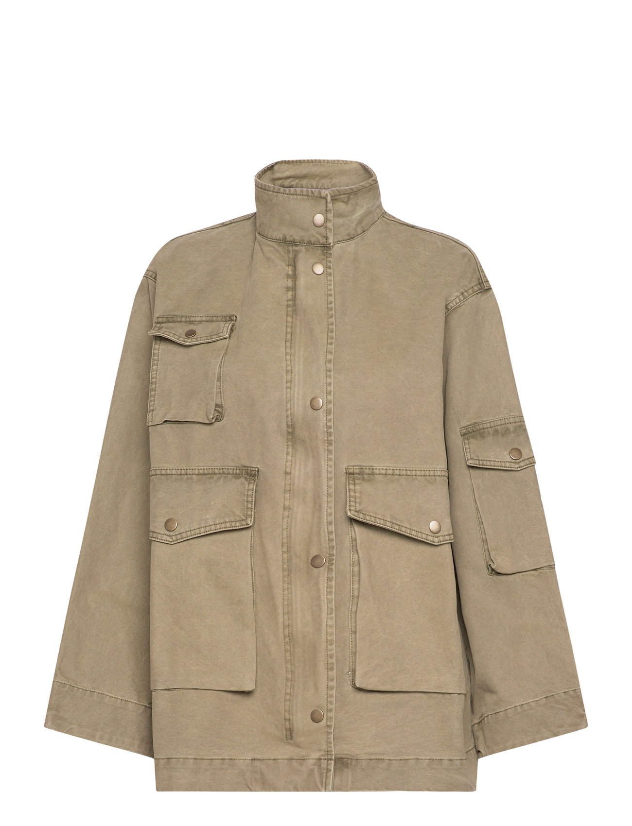 Worn-Effect Parka Outerwear Jackets Utility Jackets Khaki Green Mango