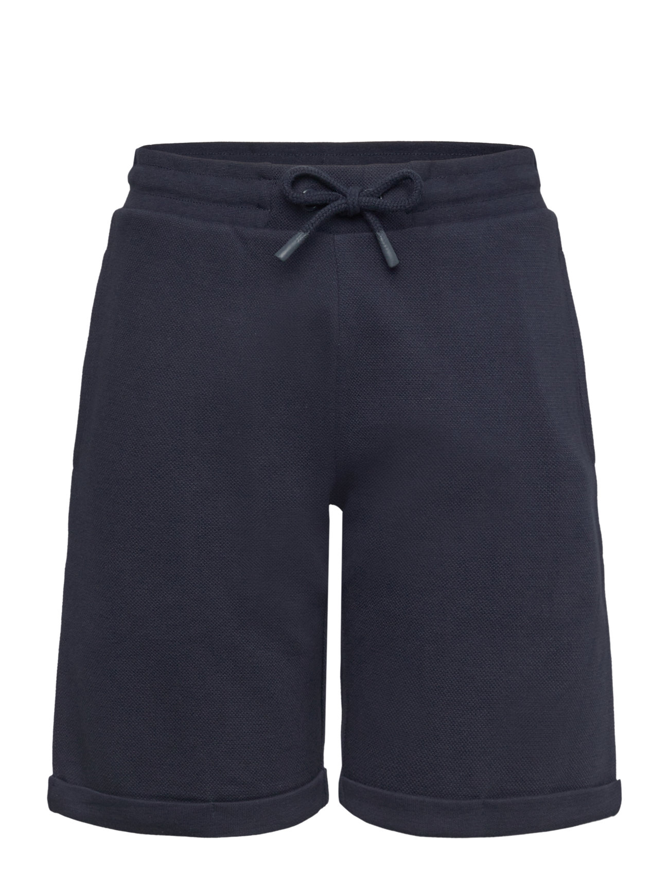 Textured Cotton-Blend Bermuda Shorts Navy Mango