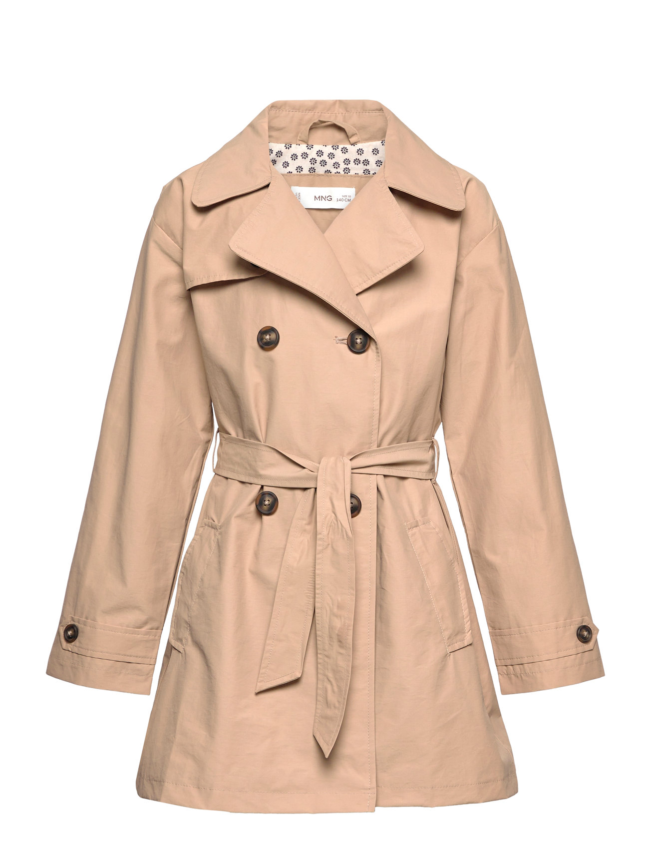 Mango Belt Gabardine Trench Beige