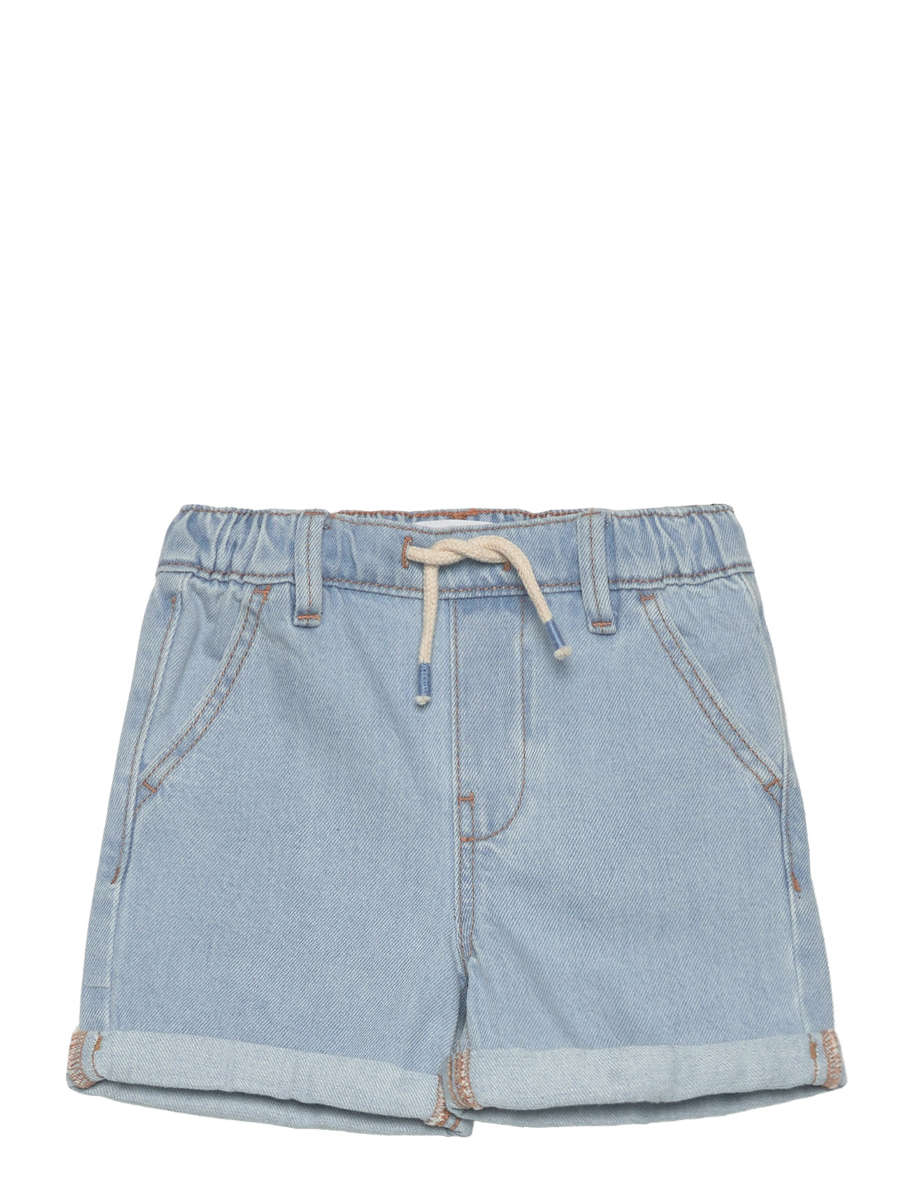Elastic Waist Denim Bermuda Shorts Blue Mango 161504