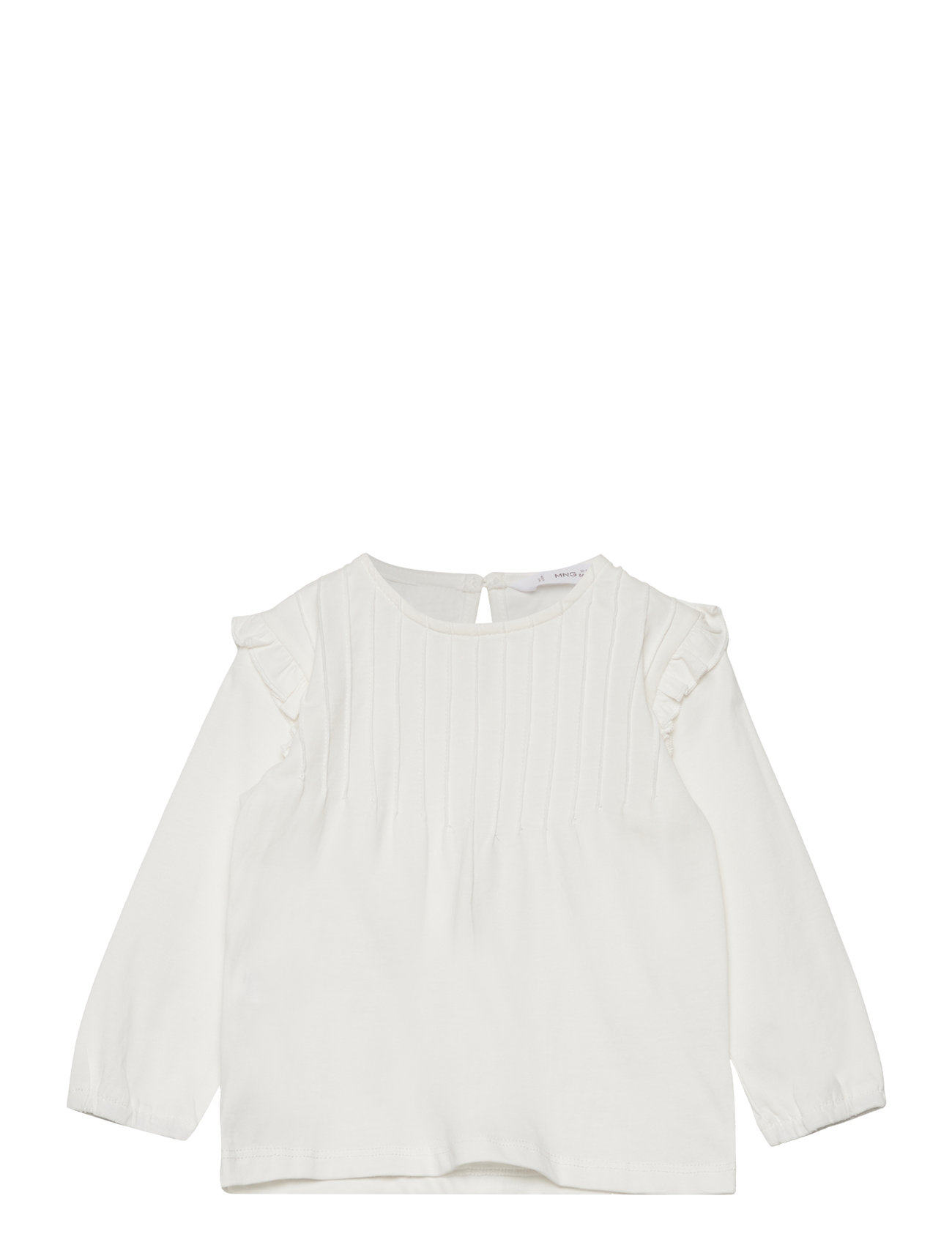 Long -Sleeved T-Shirt With Ruffles White Mango 148029