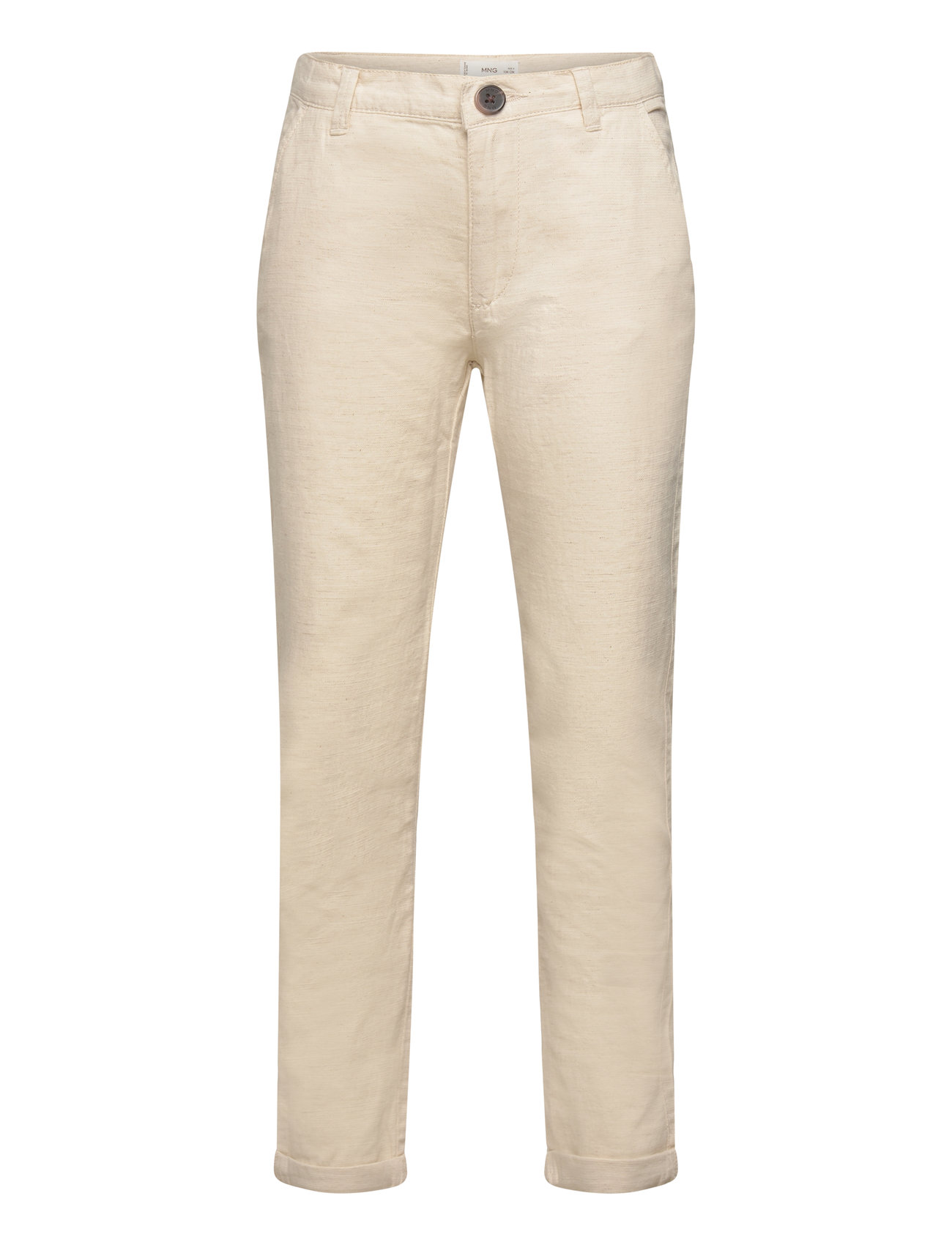 Linen Chino Trousers Beige Mango