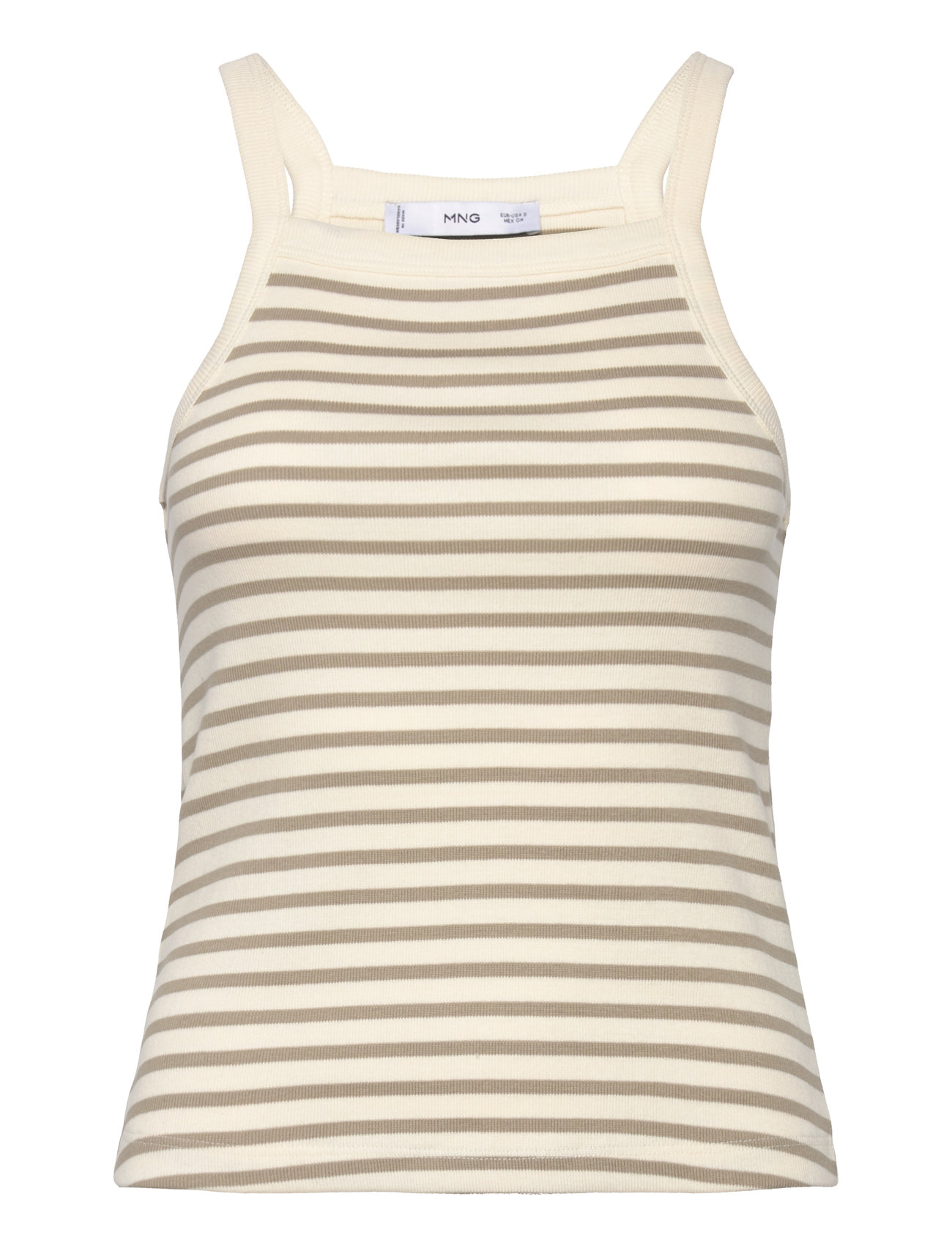 Striped Knit Top Green Mango