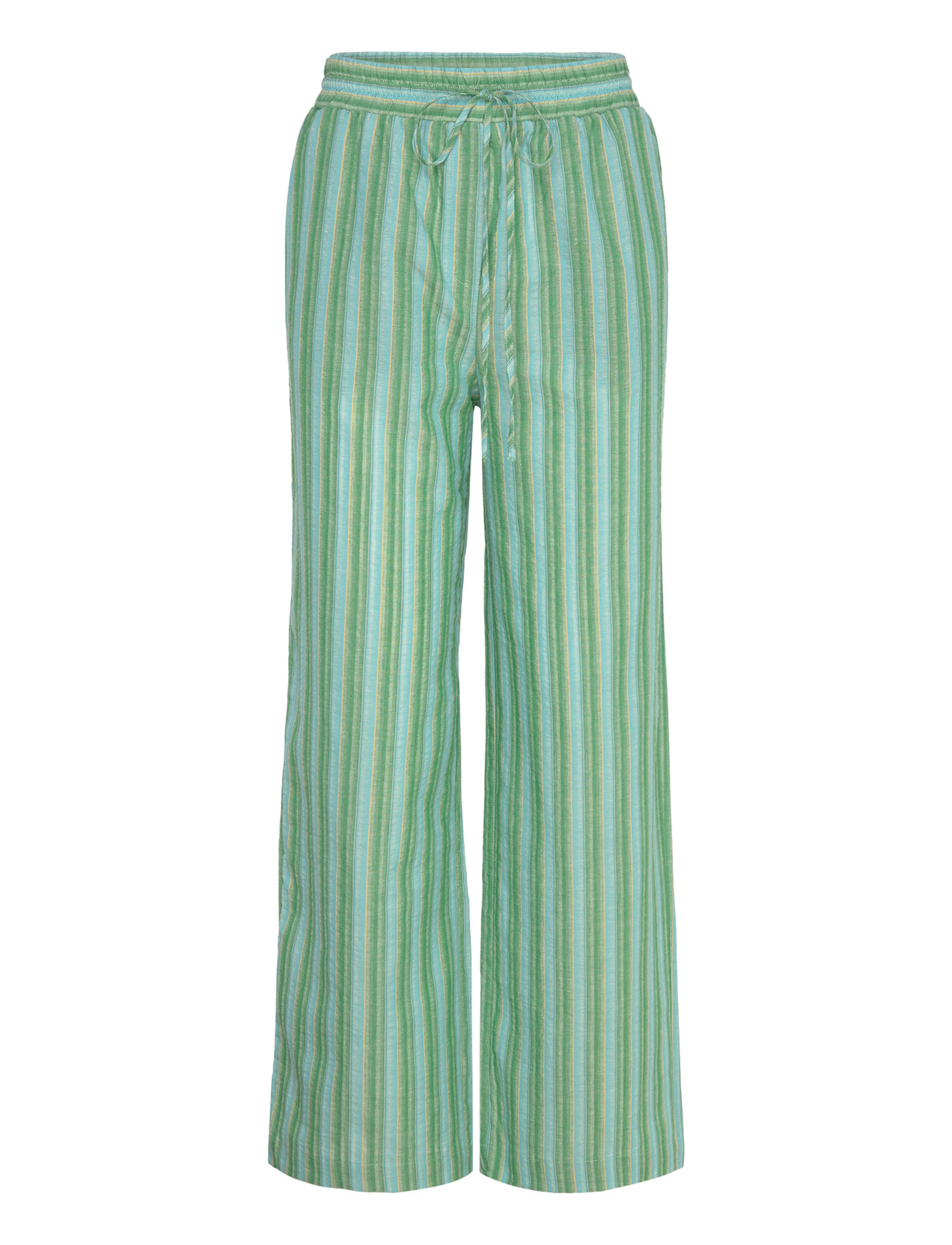 Straight Striped Trousers Green Mango