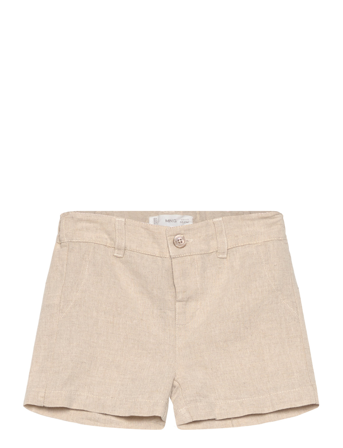 Linen-Blend Bermuda Shorts Beige Mango