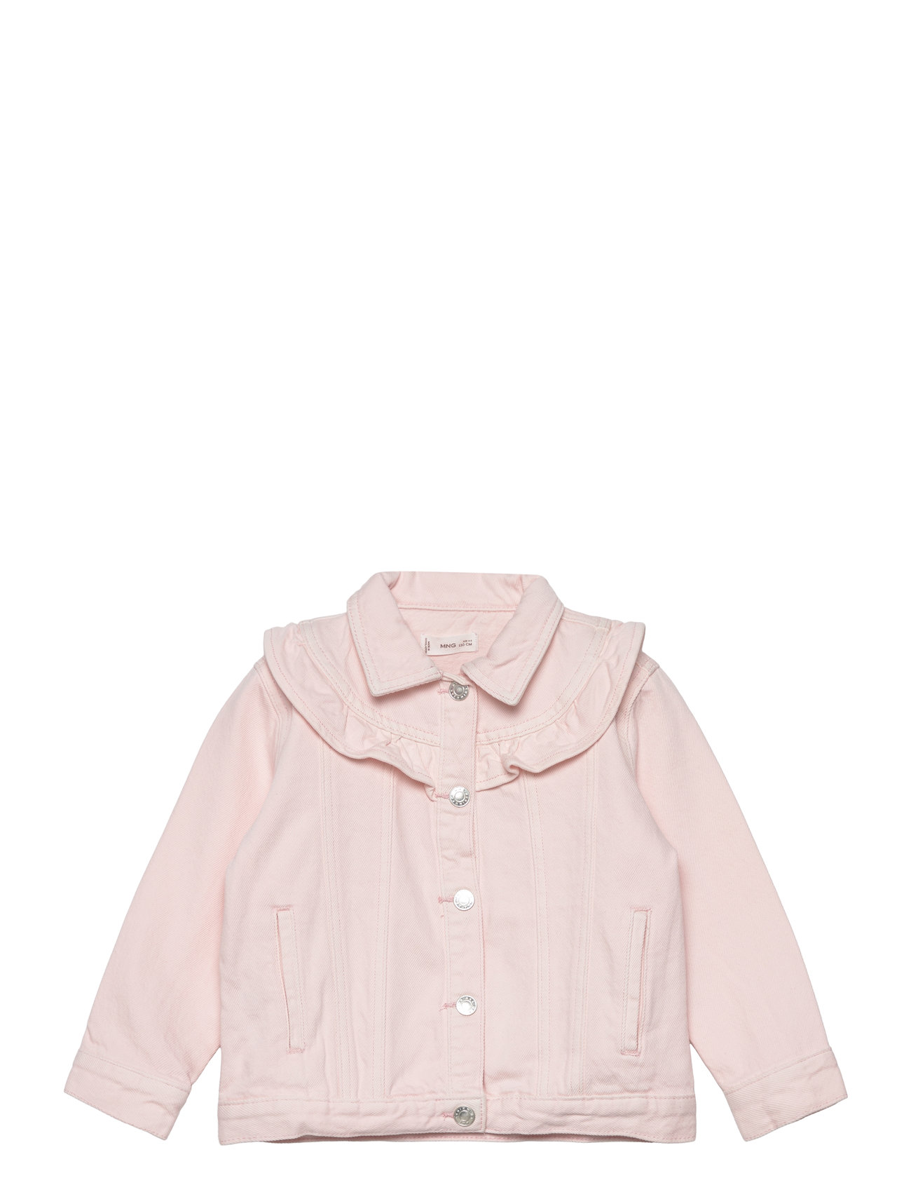 Ruffled Denim Jacket Pink Mango