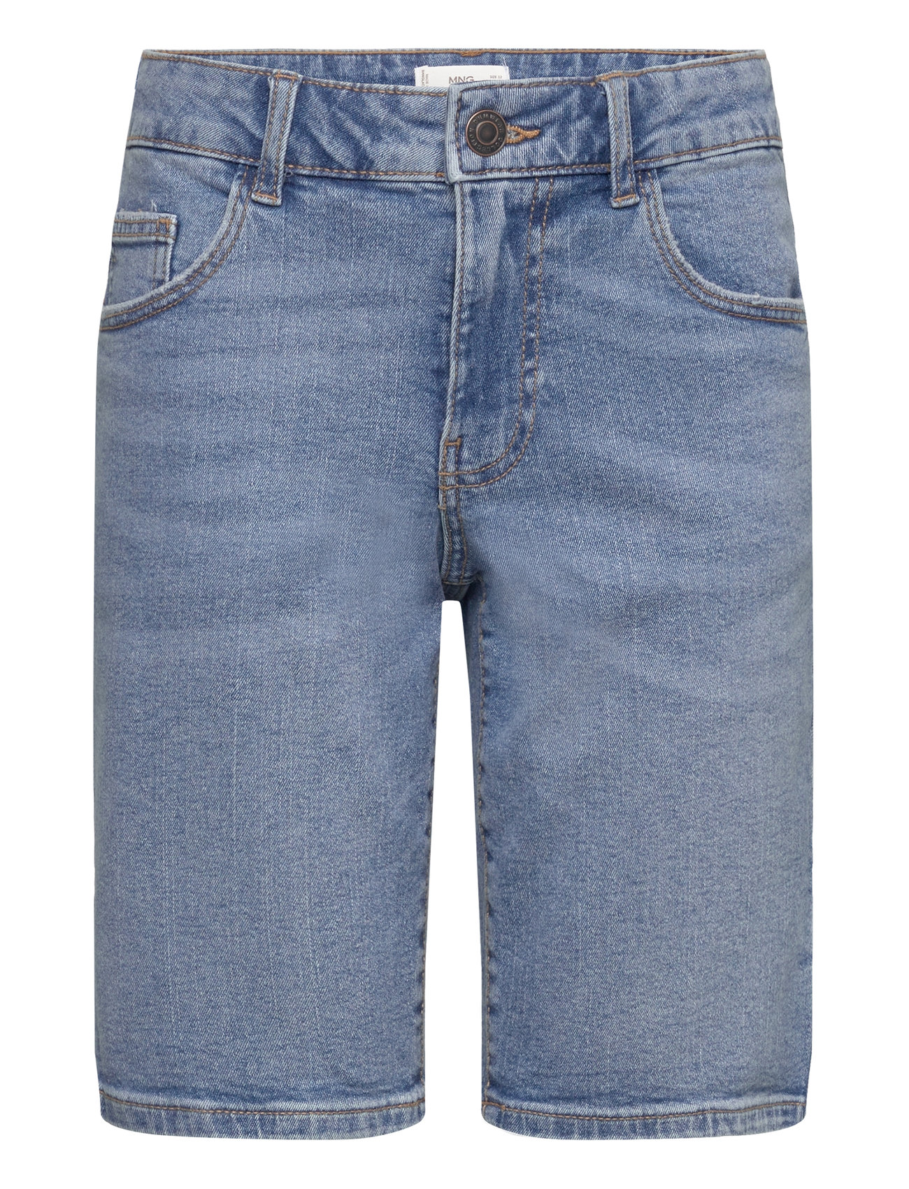 Slim-Fit Denim Bermuda Shorts Blue Mango