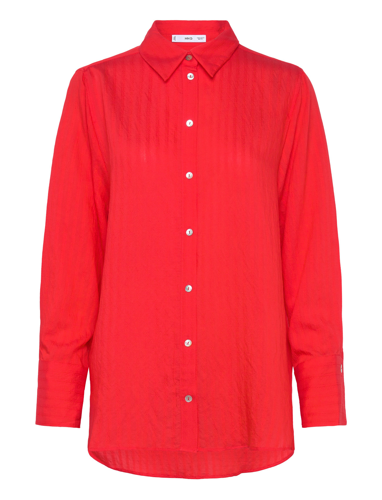 Stripe-Patterned Shirt Red Mango