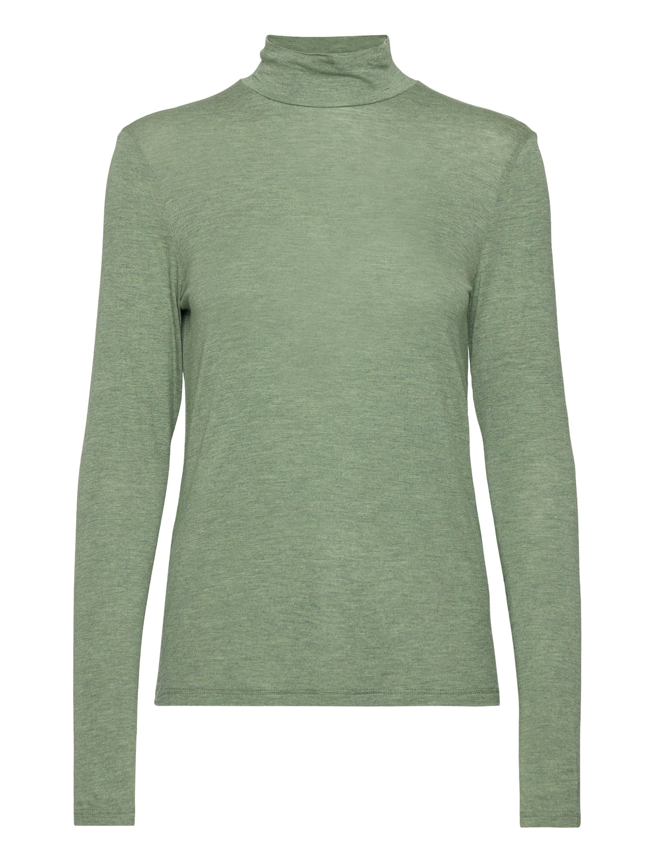 Turtleneck Long-Sleeved T-Shirt Tops T-shirts & Tops Long-sleeved Green Mango