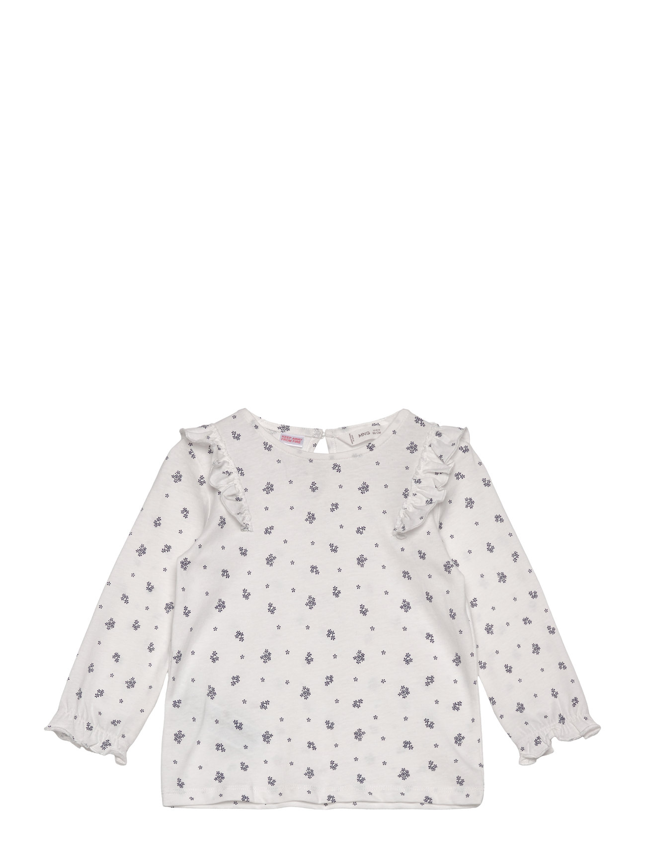Ruffles Printed Blouse White Mango