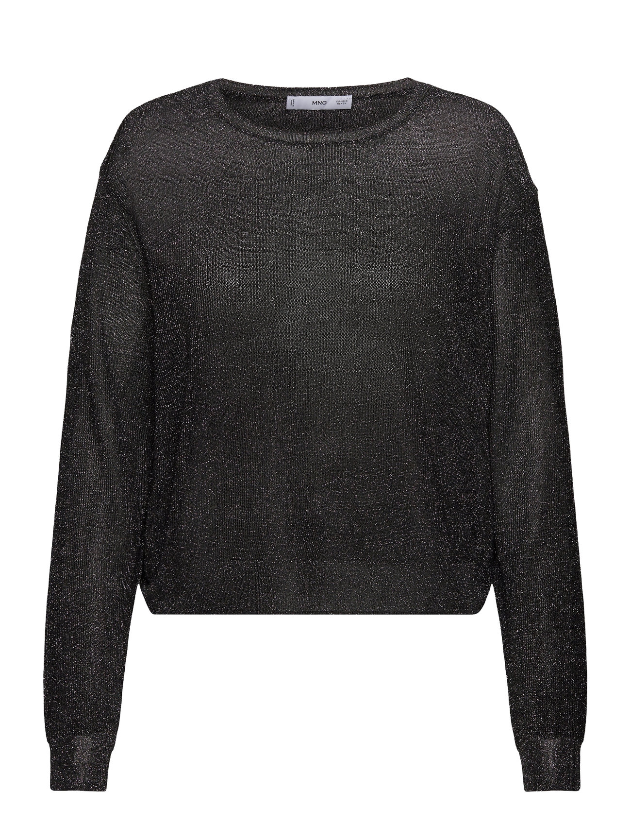 Crewneck Lurex Sweater Black Mango