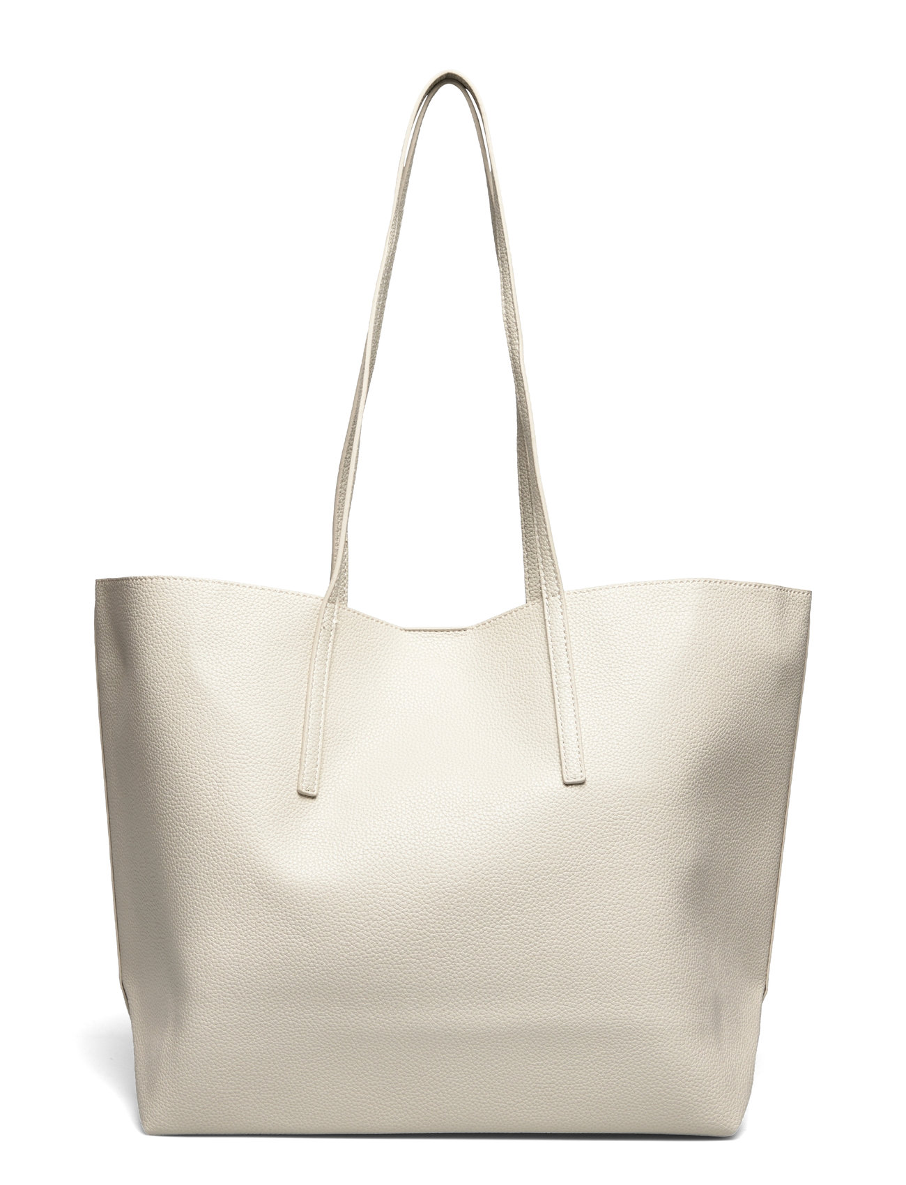 Pebbled Effect Shopper Bag Shopper Taske Cream Mango