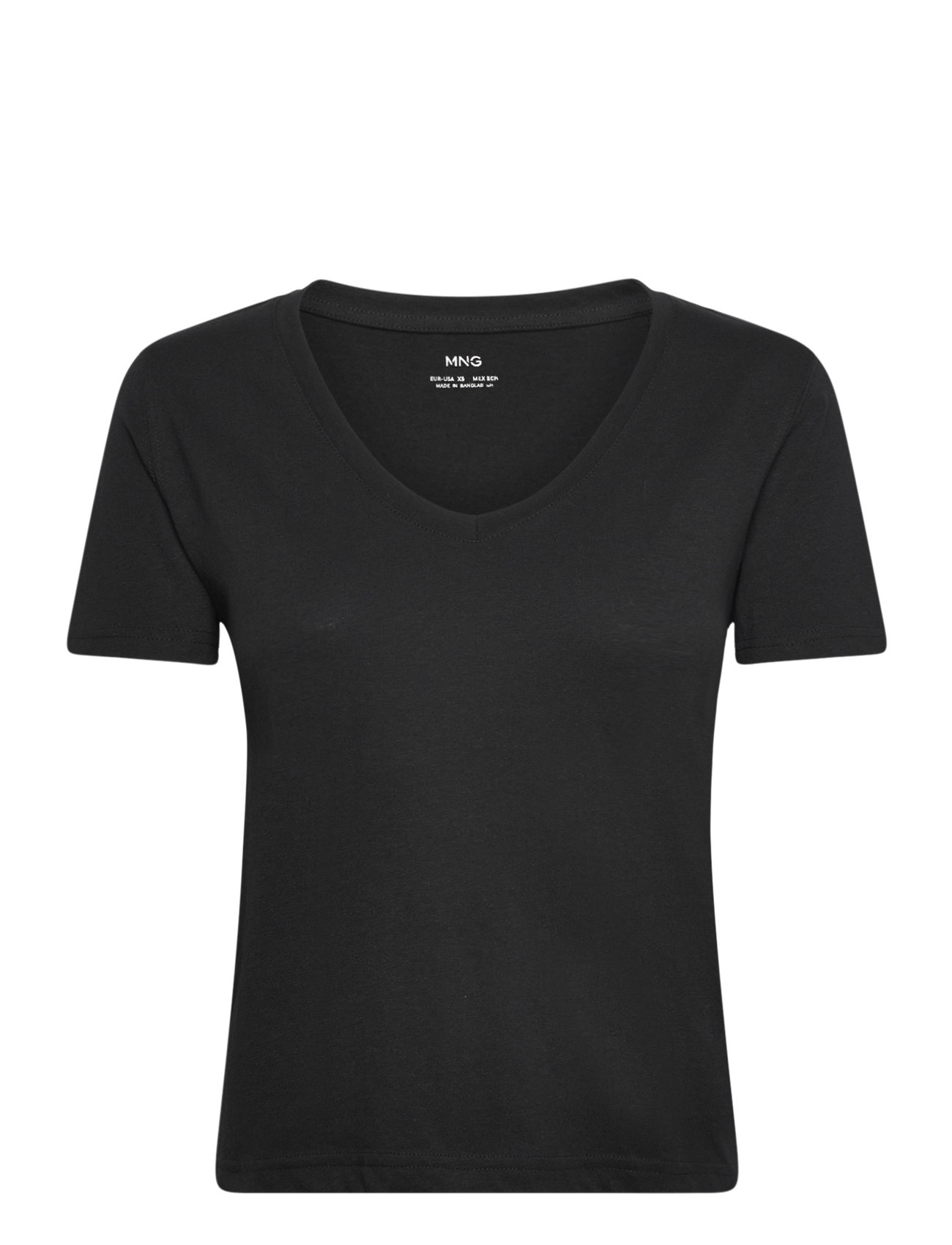 Short-Sleeved Cotton T-Shirt Black Mango 85934