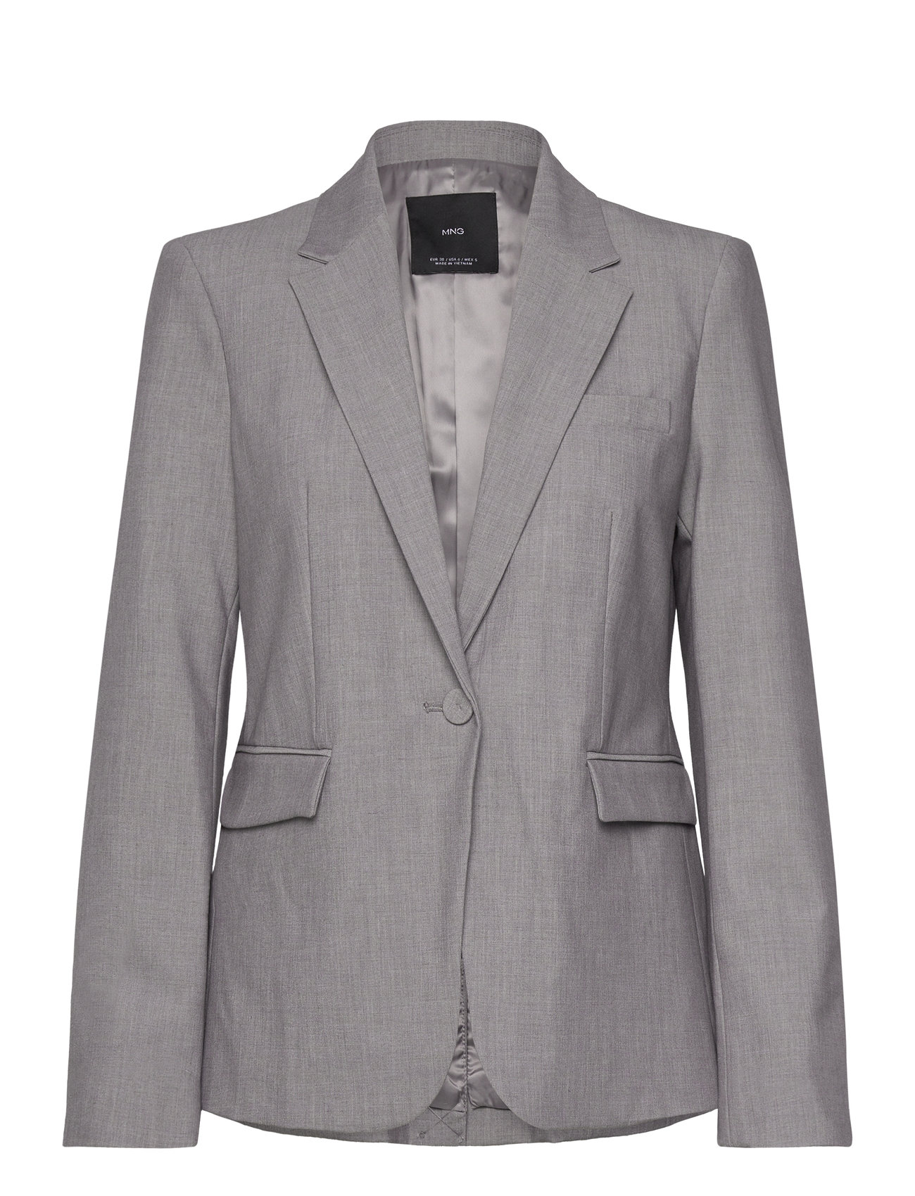 Mango Straight-Fit Suit Jacket Grå