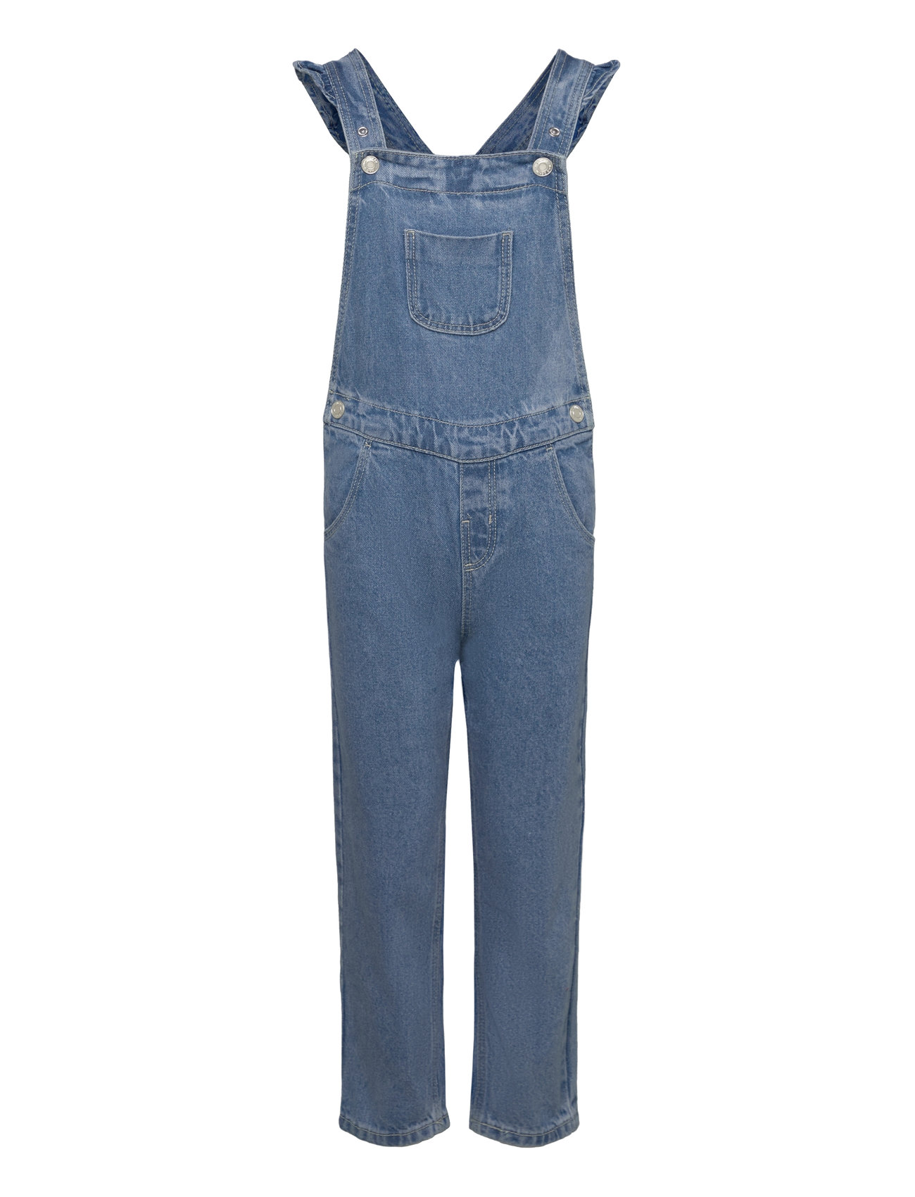 Frills Denim Dungarees Blue Mango