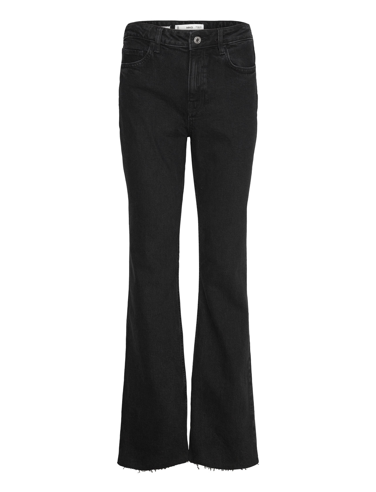 Medium-Rise Flared Jeans Black Mango