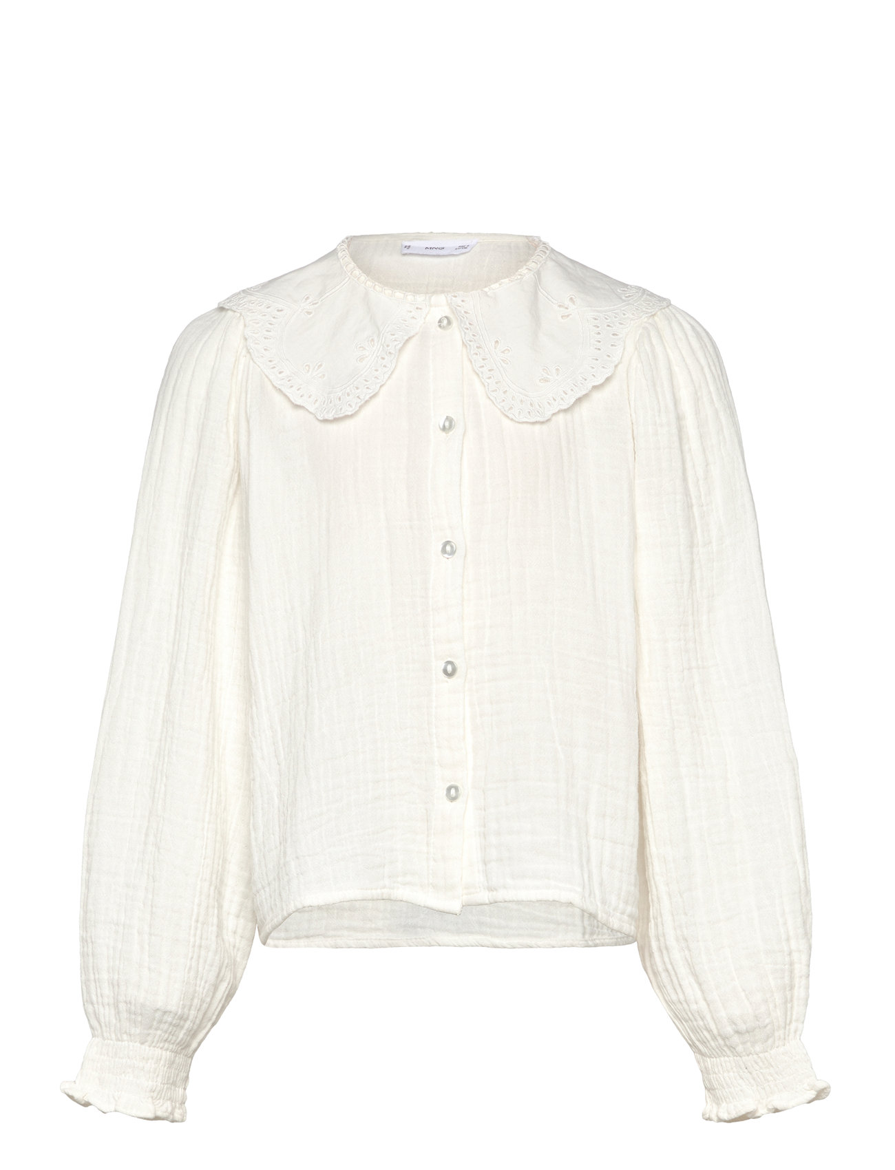 Embroidered Detail Shirt White Mango 186014