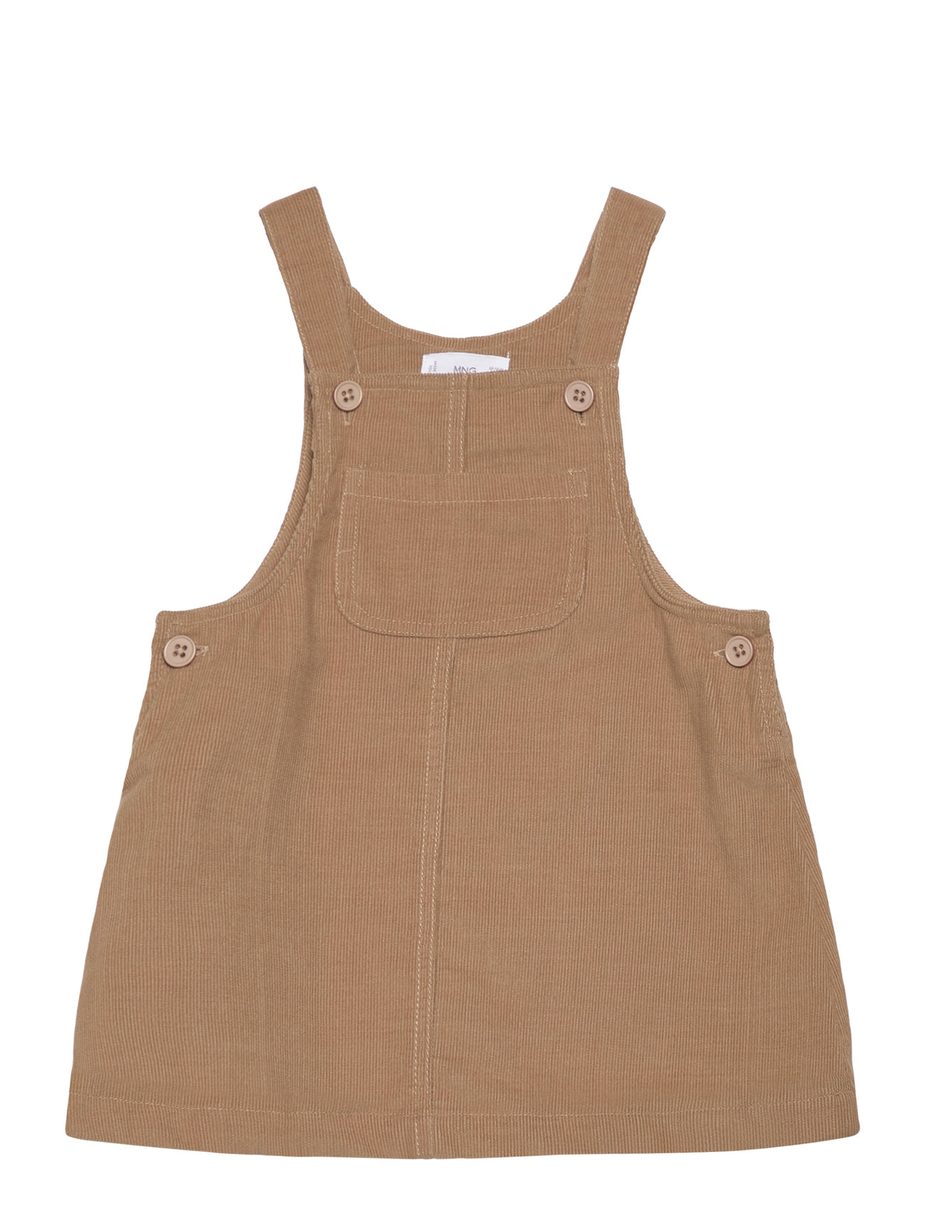 Mango Micro-Corduroy Pinafore Dress Brun