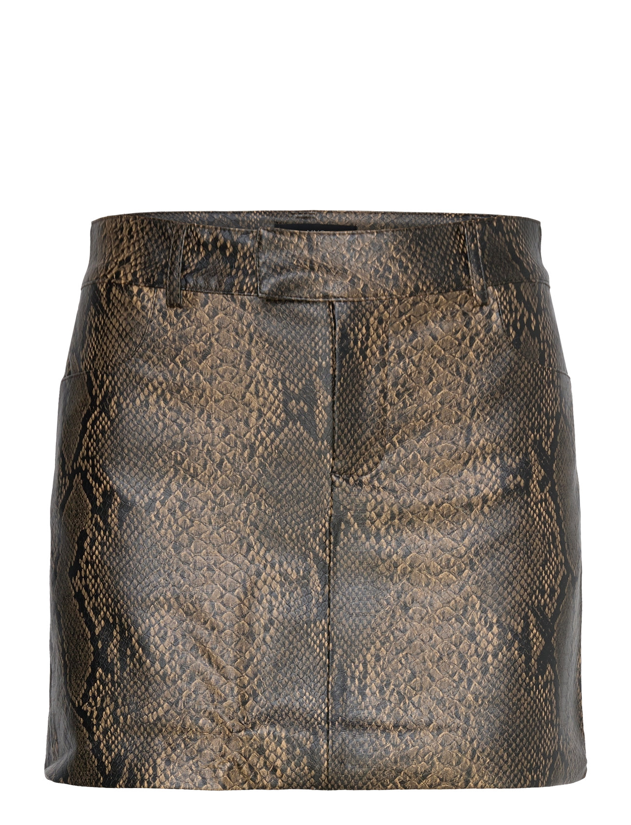 Mango Mini-Skirt With Animal-Print Effect Beige