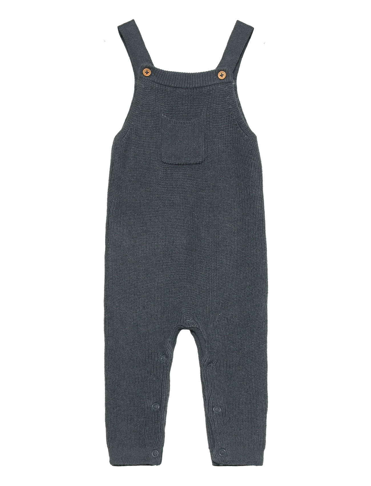 Mango Cotton-Knit Jumpsuit Marinblå