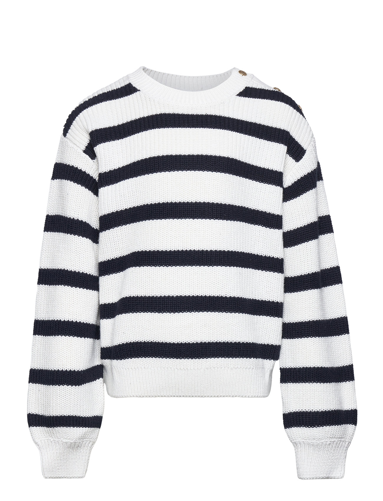 Knit Striped Sweater White Mango 172369
