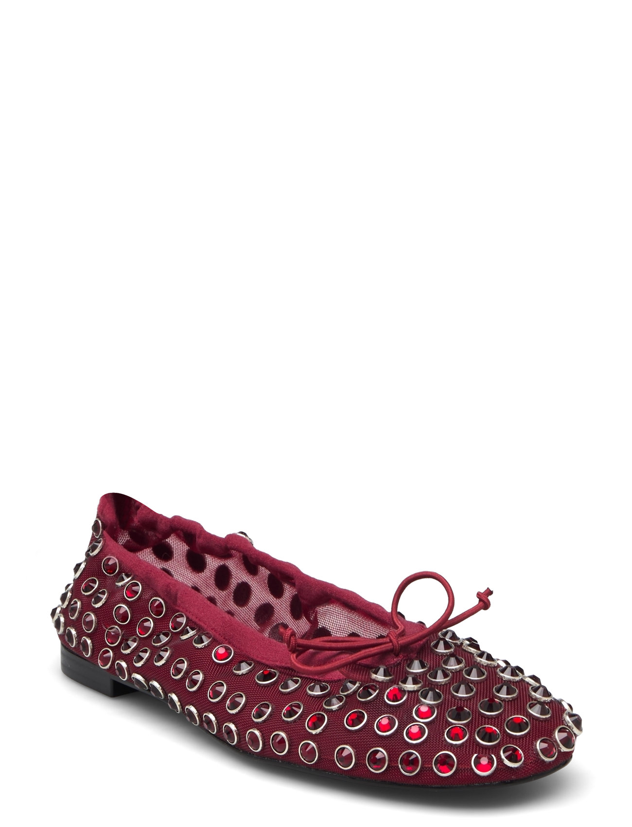 Mango Studded Mesh Ballerina Skor Badskor Röd