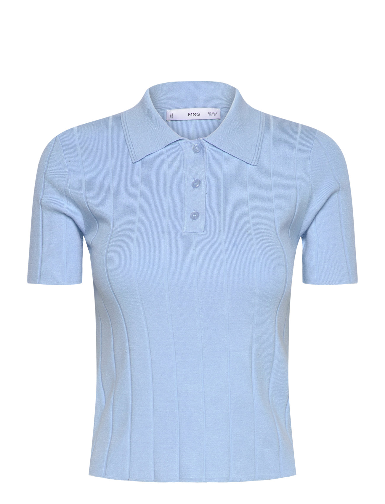 Polo-Neck T-Shirt Blue Mango