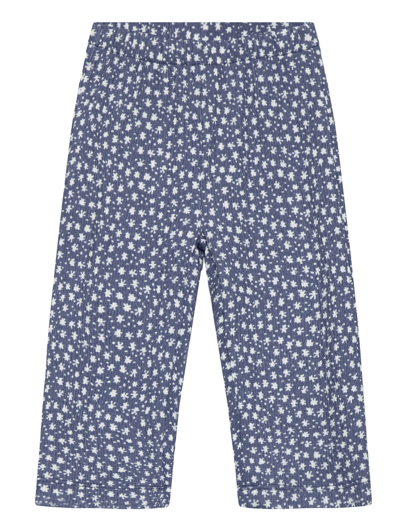 Mango Printed Flared Trousers Blå