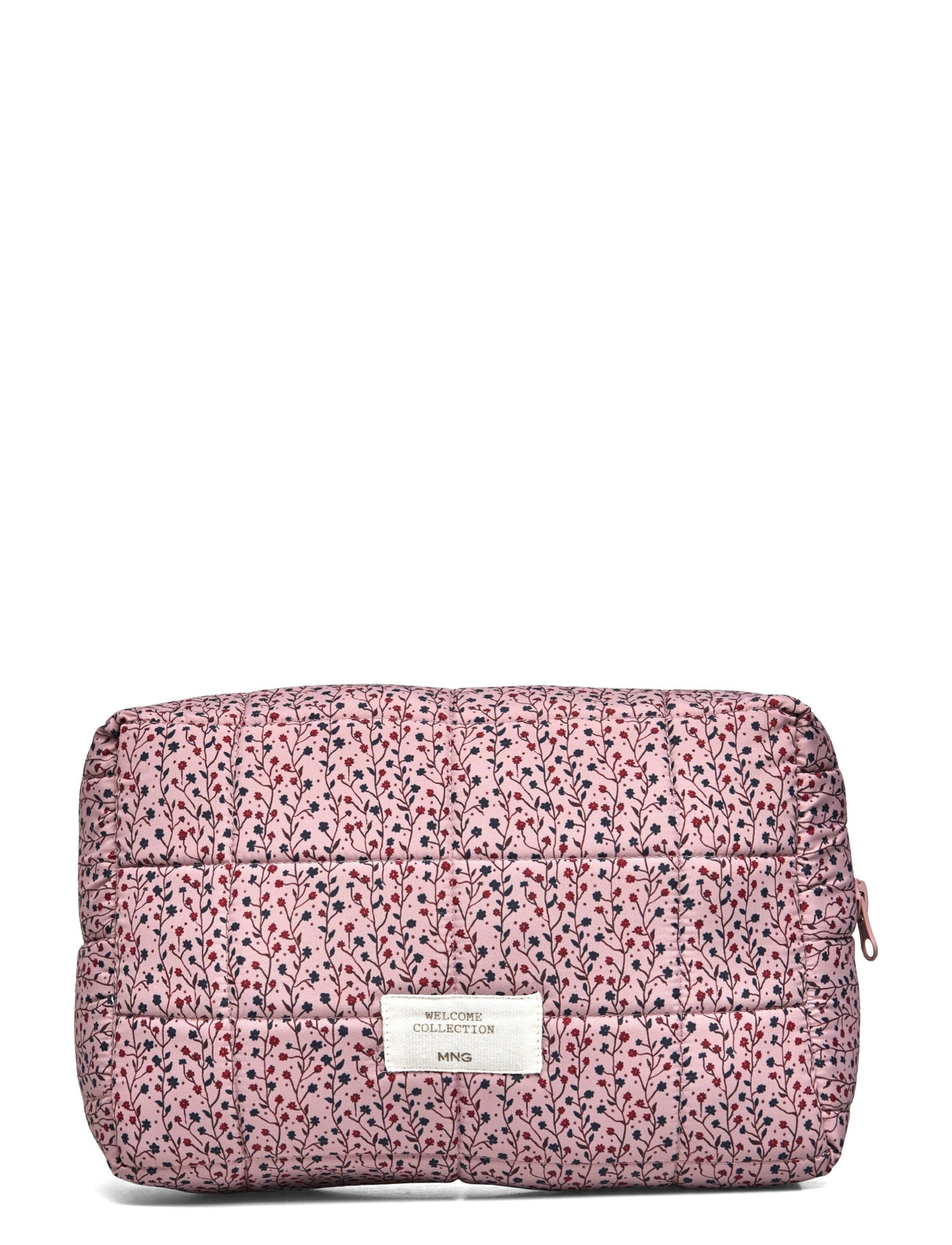 Mango Quilted Printed Toiletry Bag Rosa