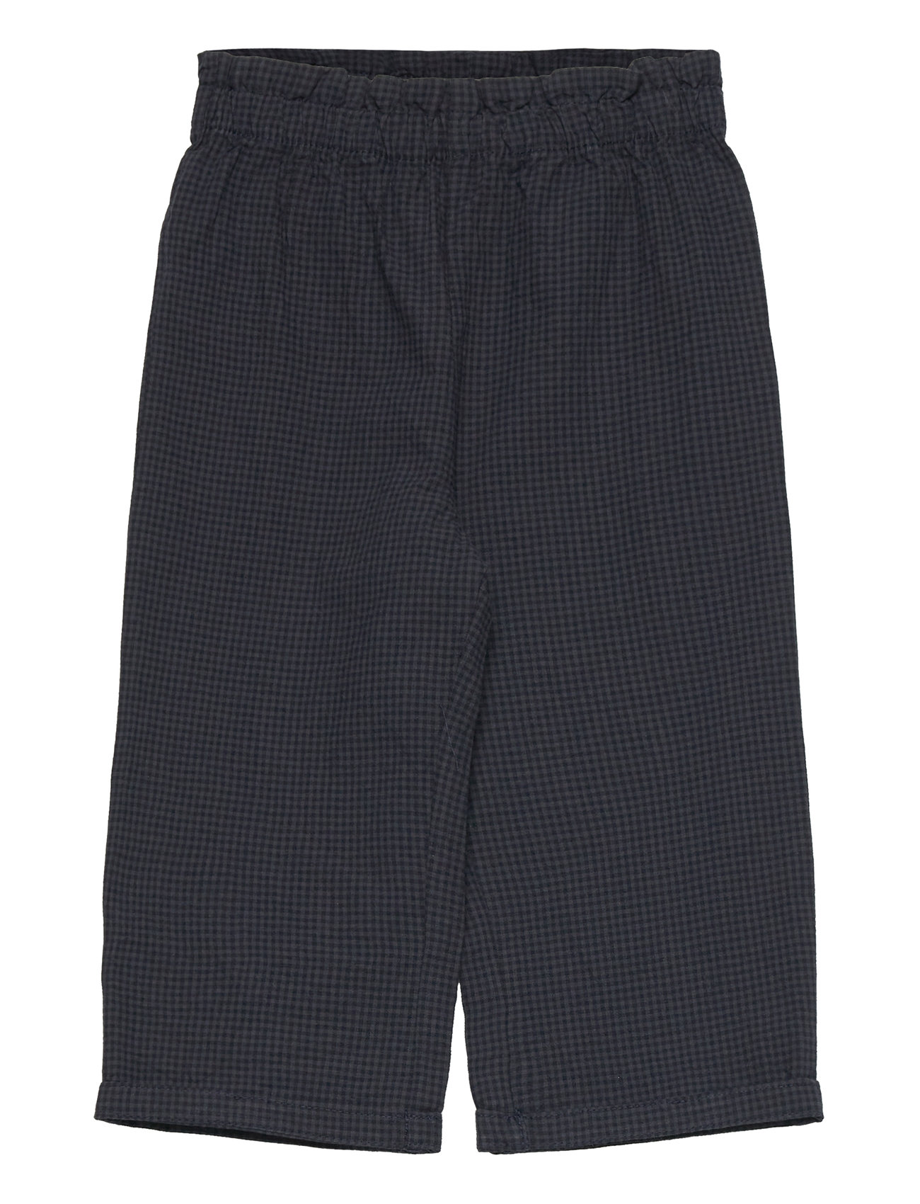 Straight Checked Trousers Navy Mango