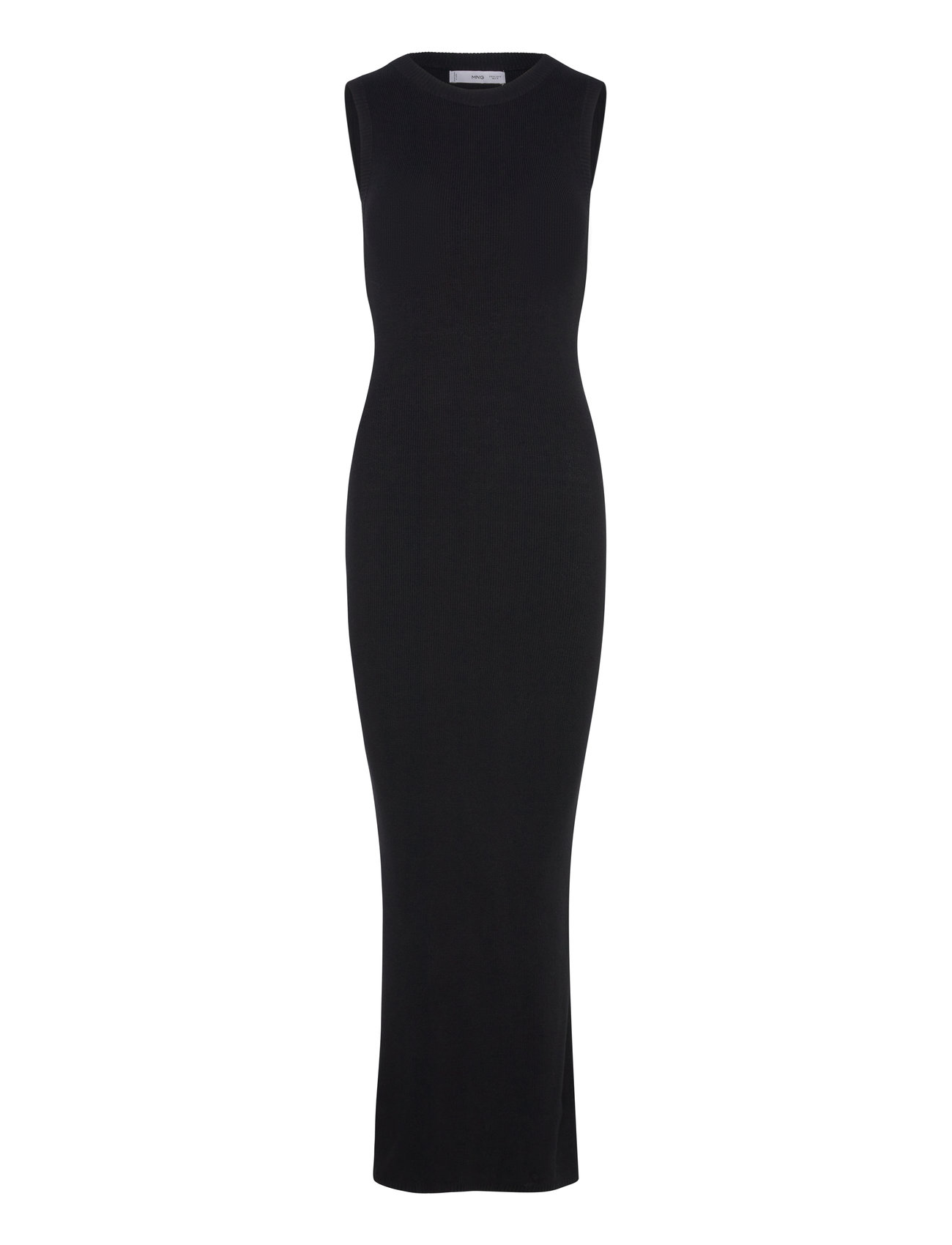 Knit Long Dress Black Mango