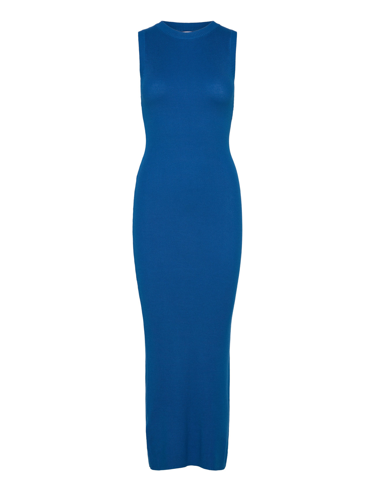 Knit Long Dress Blue Mango