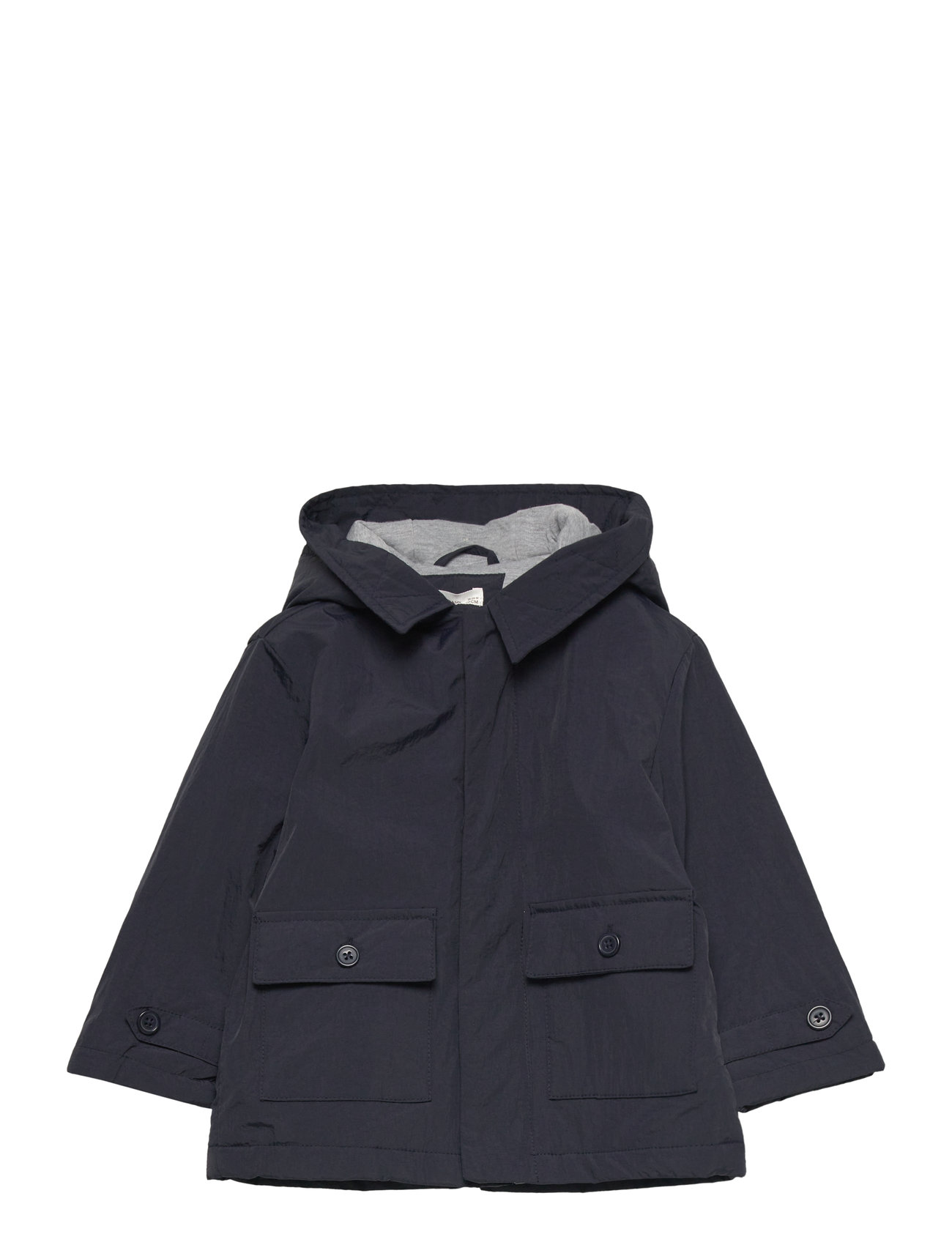 Pockets Hooded Coat Outerwear Jackets & Coats Quilted Jackets Navy Mango