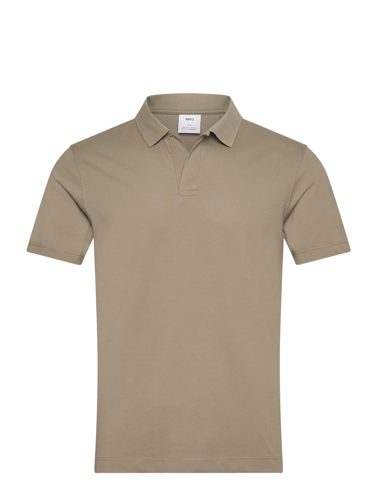 Slim-Fit Cotton-Piqué Polo Shirt Khaki Mango