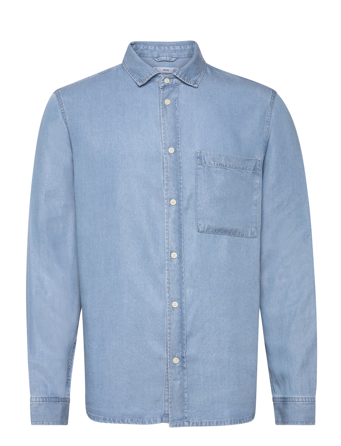 Regular-Fit 100% Tencel Shirt Blue Mango