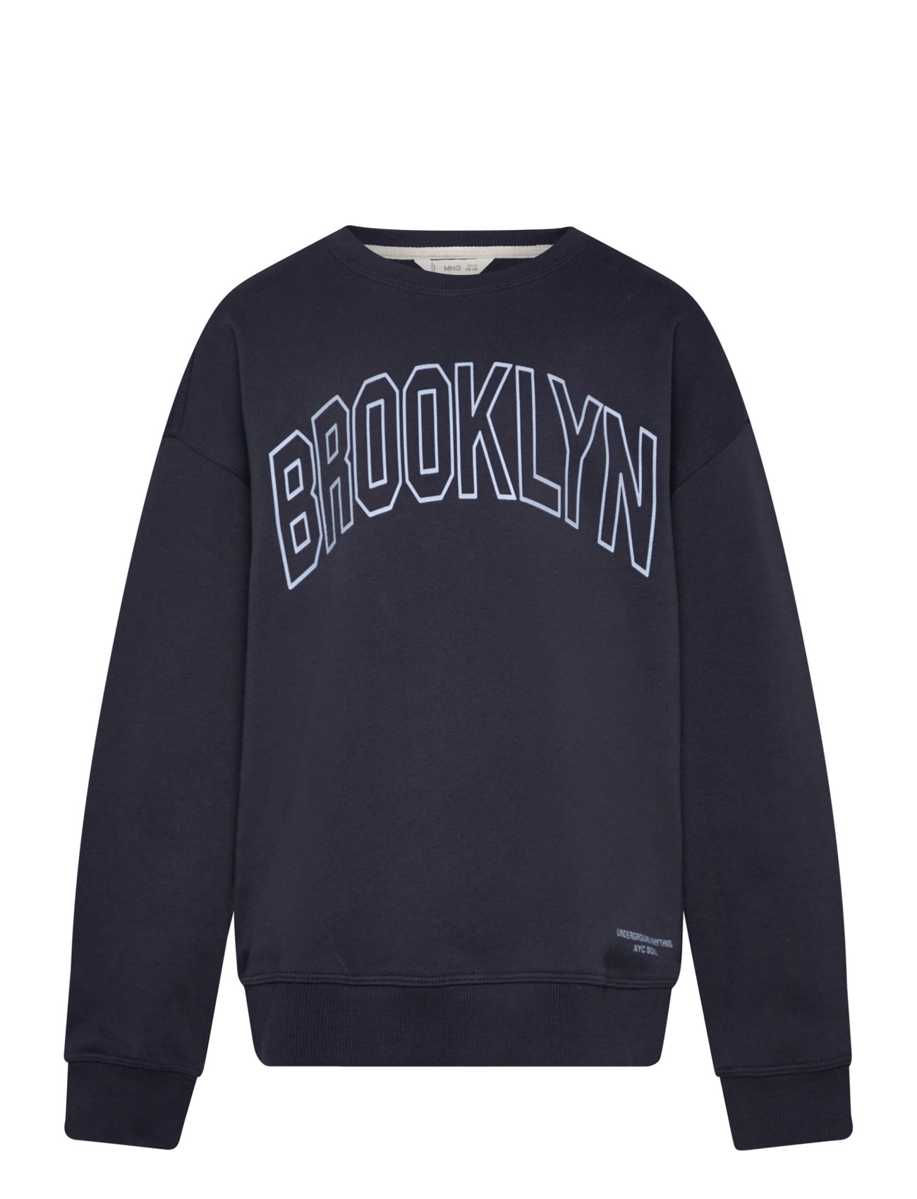 Printed Cotton Sweatshirt Navy Mango 172455