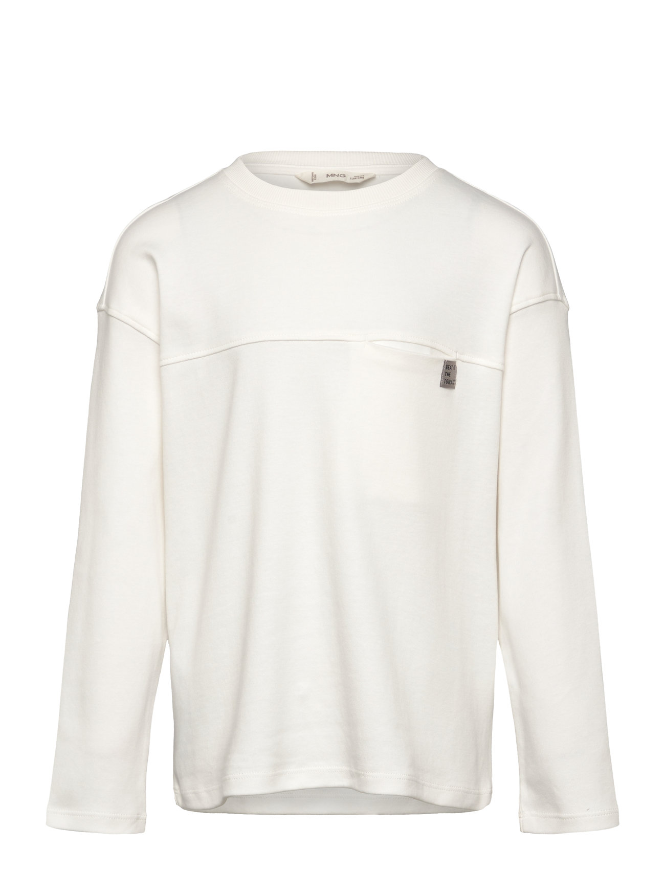Long Sleeve Cotton T-Shirt White Mango 172451