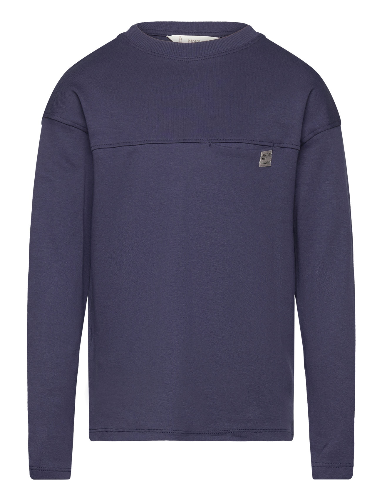 Long Sleeve Cotton T-Shirt Navy Mango 172450