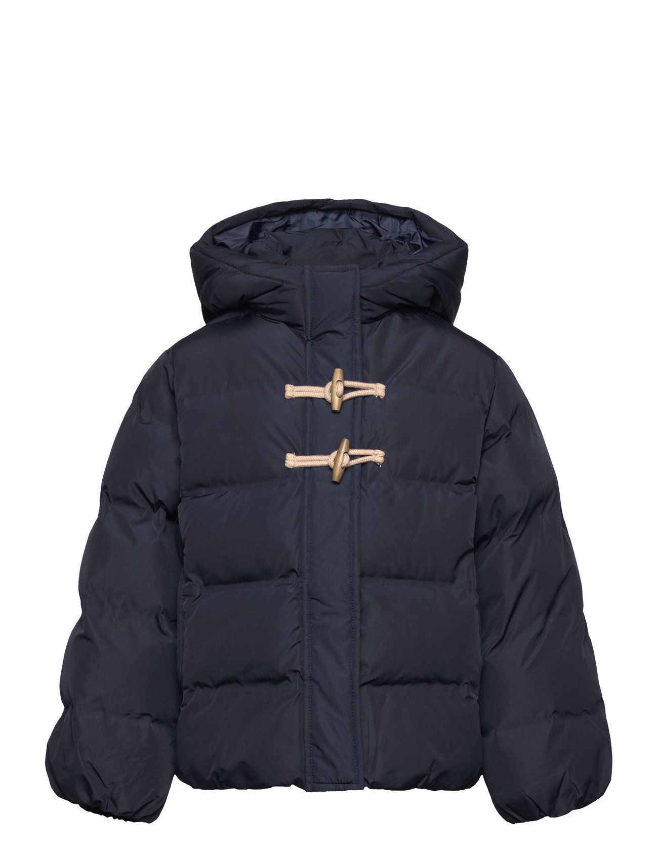 Hood Quilted Coat Fôret Jakke Navy Mango