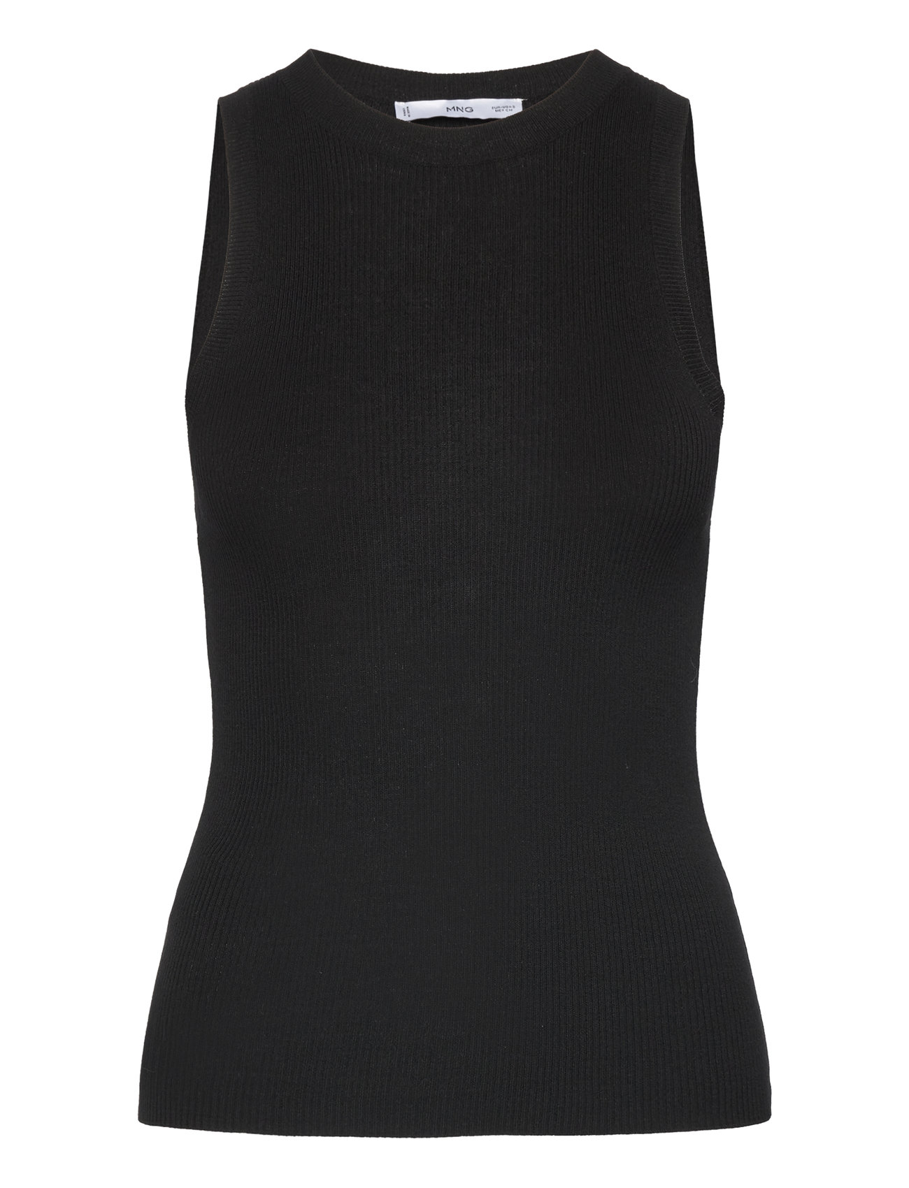 Ribbed Knit Top Black Mango