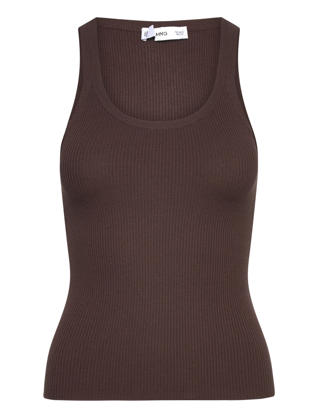 Knit Strap Top Brown Mango