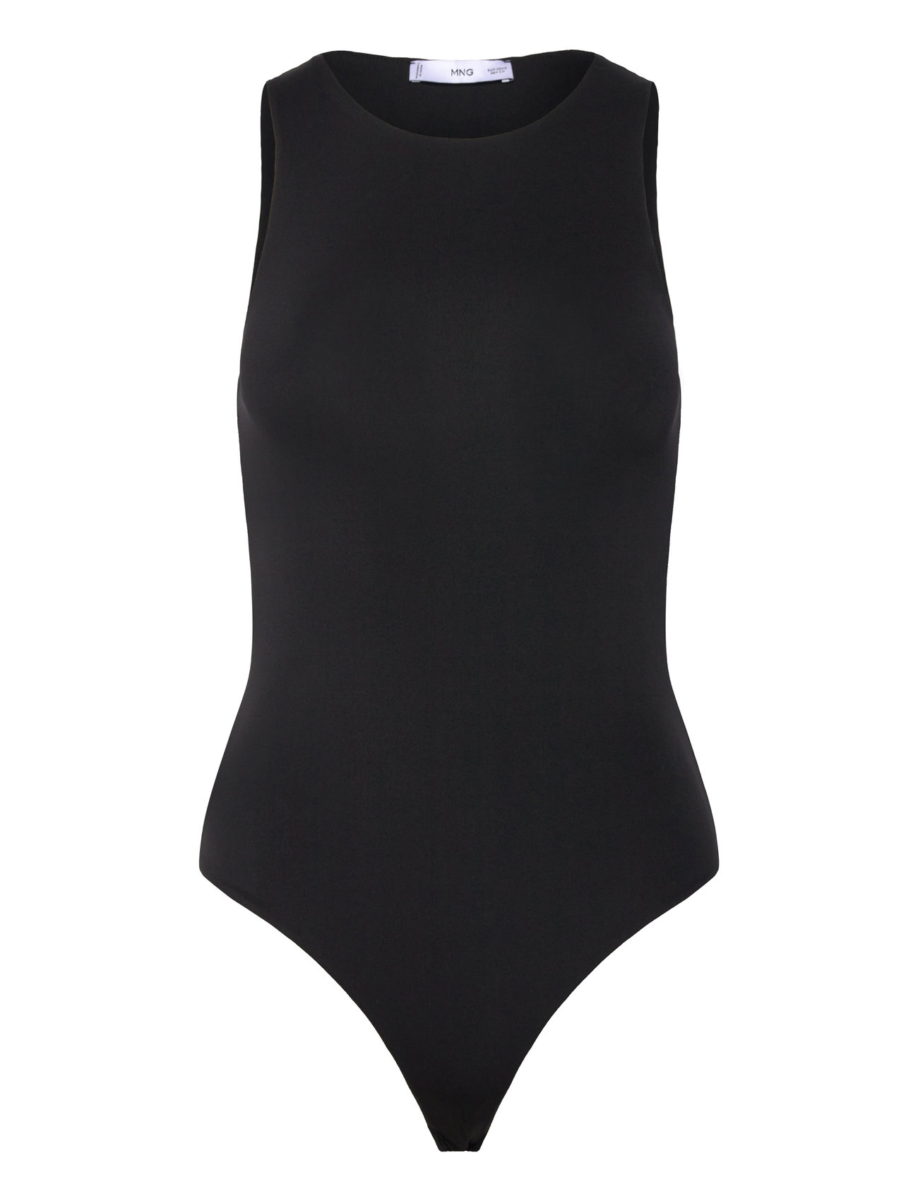 Sleeveless Fitted Bodysuit Black Mango