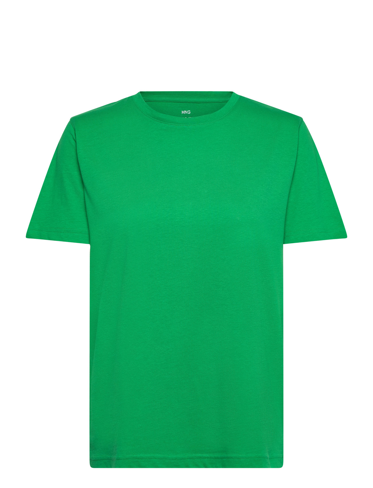 Short-Sleeved Cotton T-Shirt Green Mango