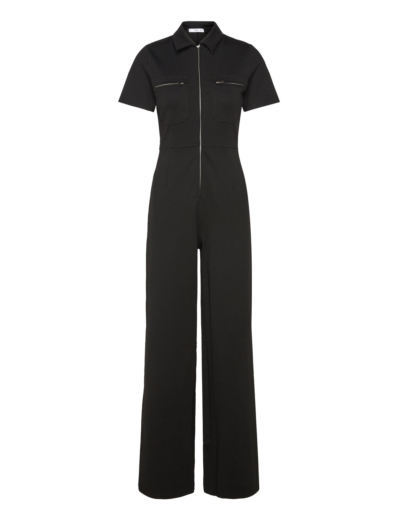 Long Chest-Pocket Jumpsuit Black Mango