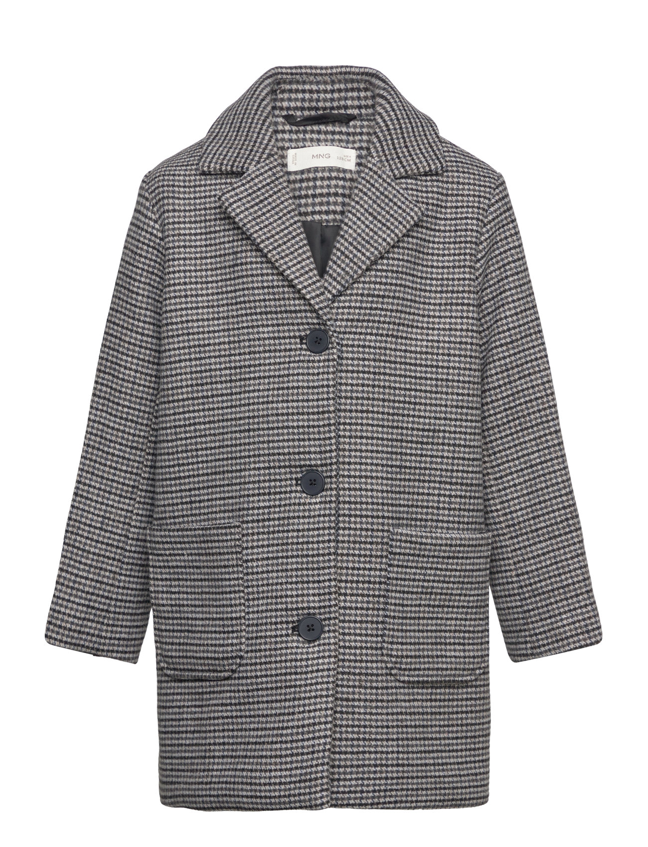 Mango Houndstooth Coat Brun