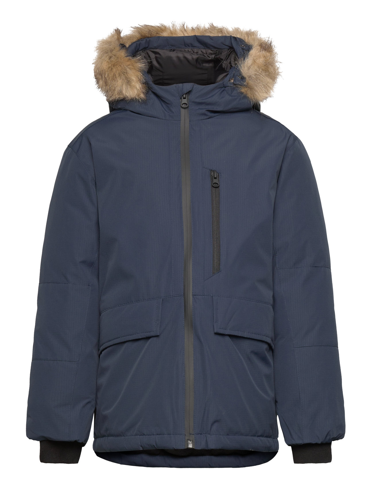 Hood Quilted Coat Navy Mango 185866