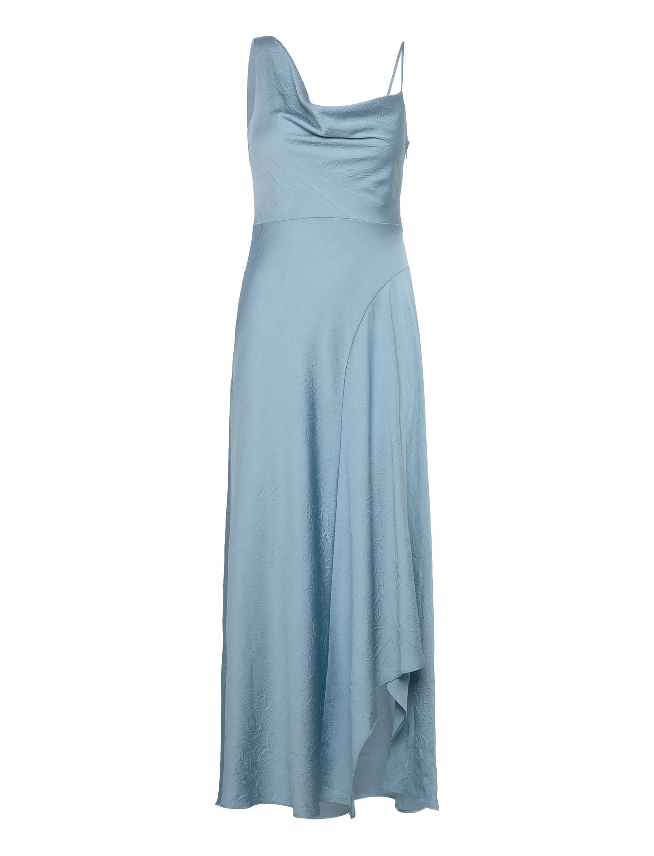 Mango Asymmetrical Creased-Effect Dress, L, Blue, Kjoler > Knælange Og Midi, Dame