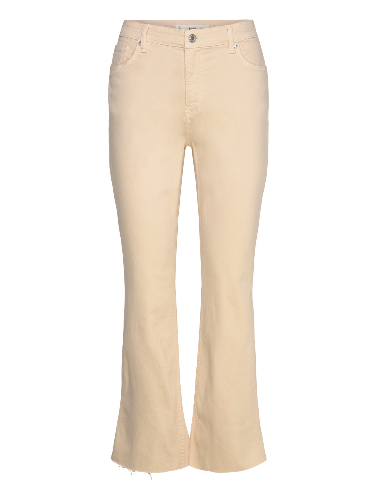 MANGO Sienna Flared Cropped Jeans Beige - 38 - Damen
