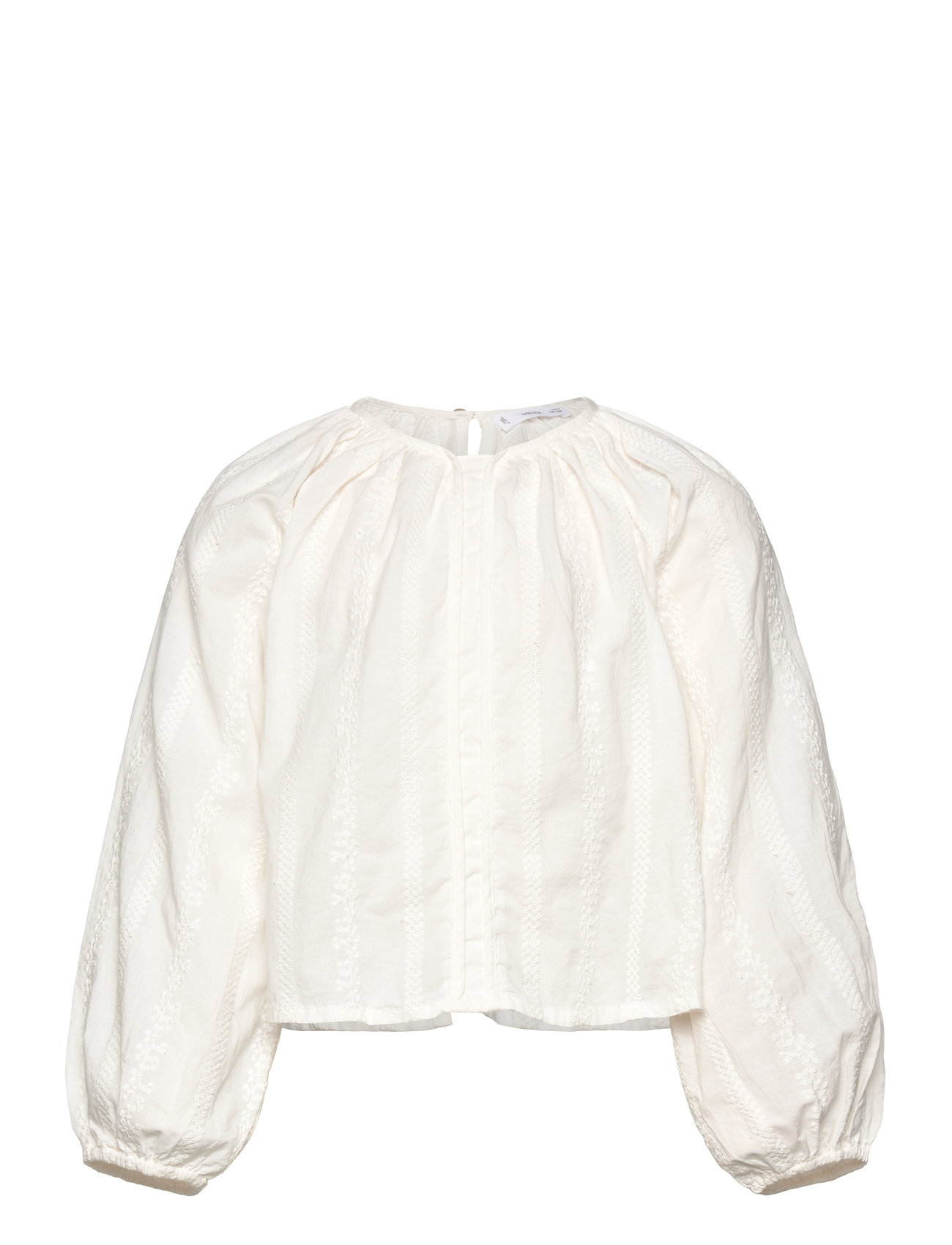 Mango Cotton Blouse With Embroidered Details, 116, White, Overdele > Bluser & Tunikaer, Børn