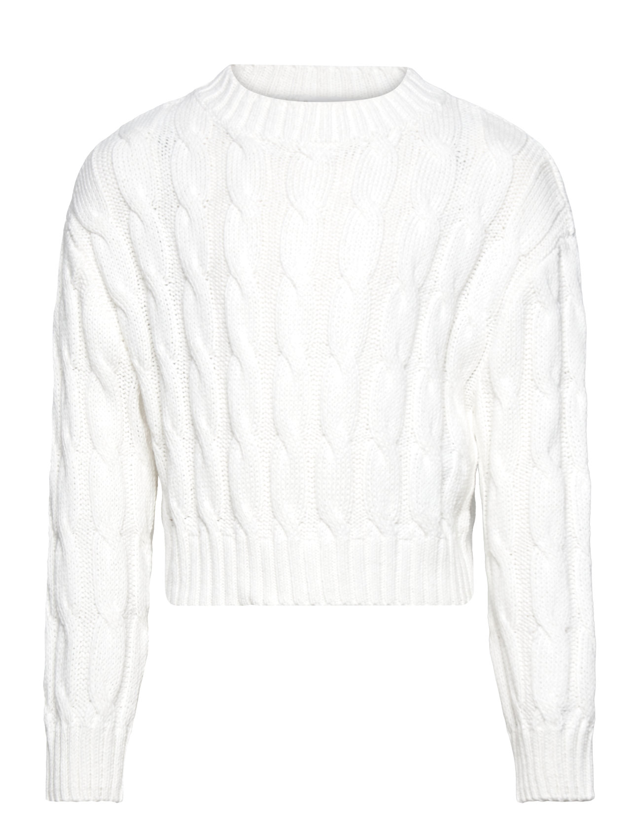 Mango Braided Knitted Sweater, 128, White, Strik > Pullovere, Børn